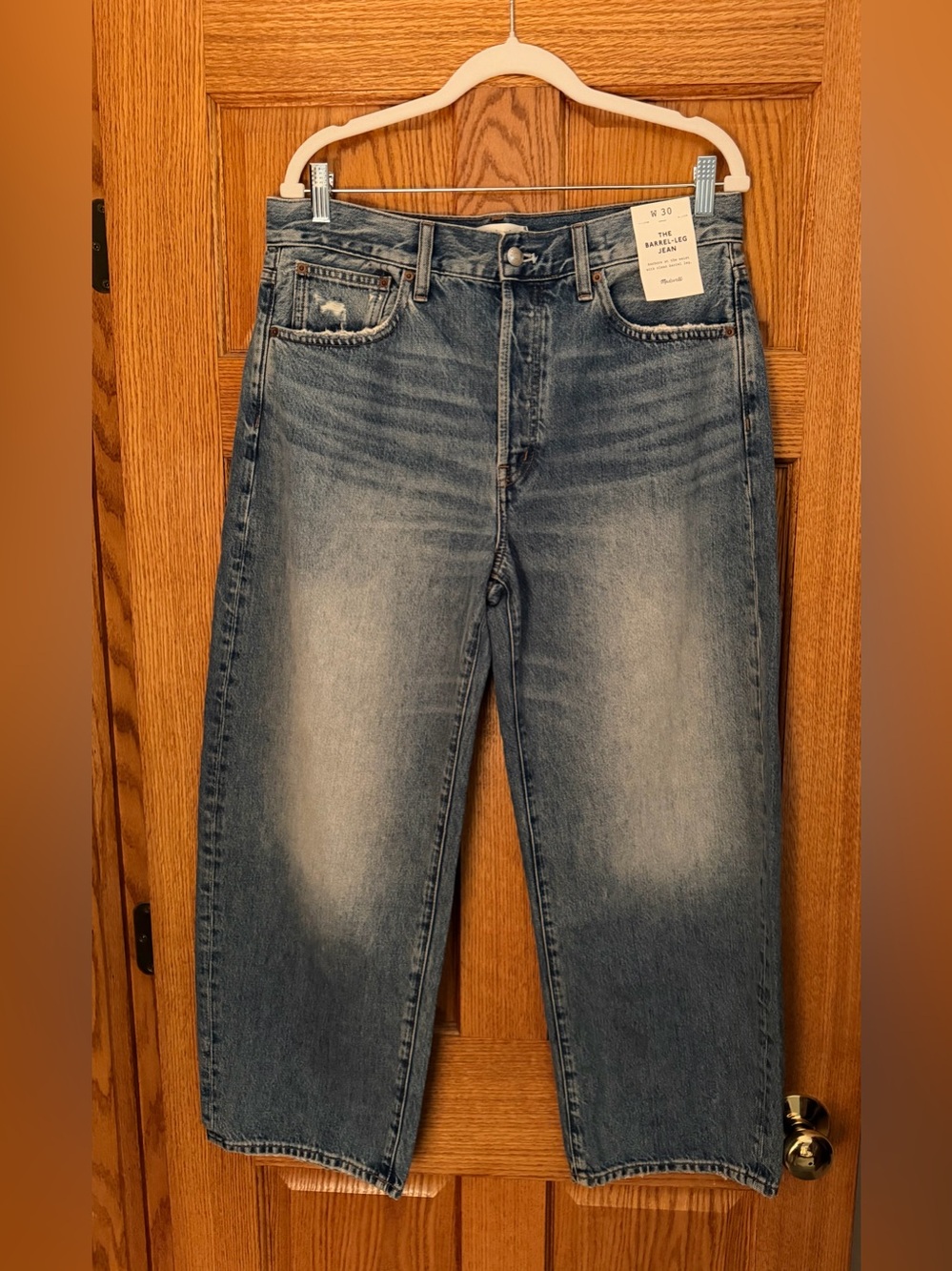 NWT Madewell Barrel-Leg Jean
